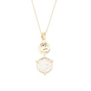 TAGLIAMONTE Italy 18kt Gold Plated Italian Coin Pendant Necklace